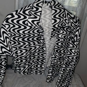 Squiggly Canvas Black & White Jacket